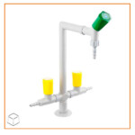 REF 5000/10 Columna con 2 grifos de gas y uno de agua. Montaje en mesa