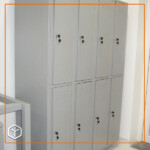 Locker metƔlico de dos cuerpos.