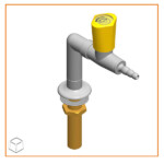 REF 2000/45 Columna con 1 grifo para gas. Montaje en Mesa